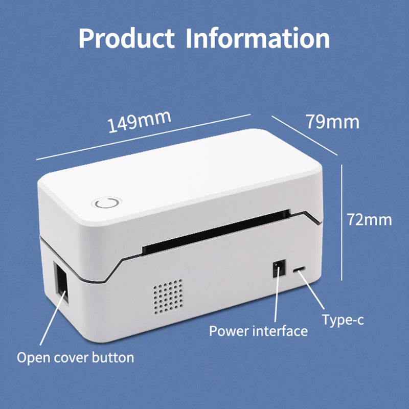 Impressora de etiquetas 80mm, envio usb, cortador automático, impressão térmica direta de mesa, suporte para impressora com fio, código de barras 1d 2d