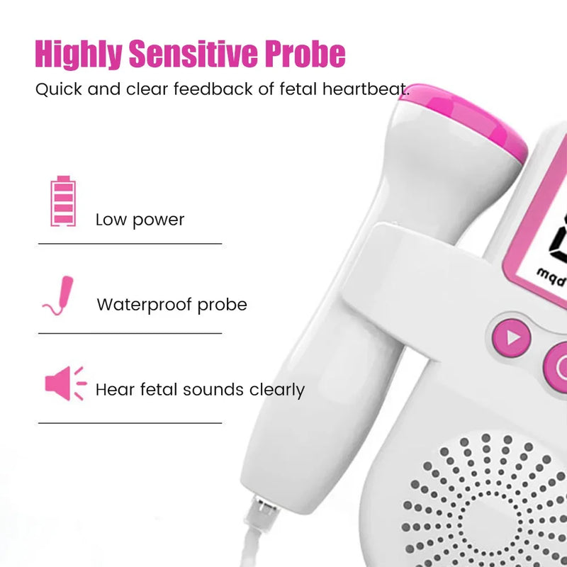 Droship  Doppler Fetal Portable Pregnant Baby Heart Rate Monitor